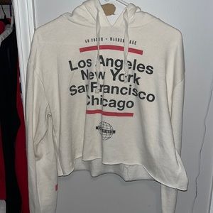 Capital cities crop hoodie